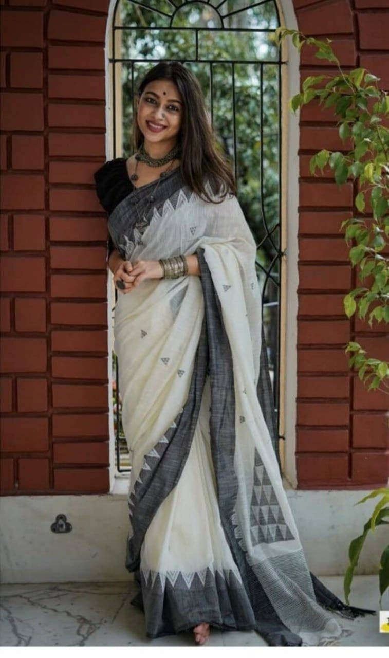 Black And White By Aab Soft Cotton Printed Sarees Wholesale Shop In Surat